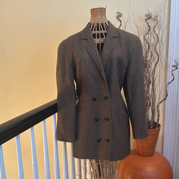 Escada by Margaretha Ley 🔥Sale🔥blazer brown with black - Picture 1 of 11